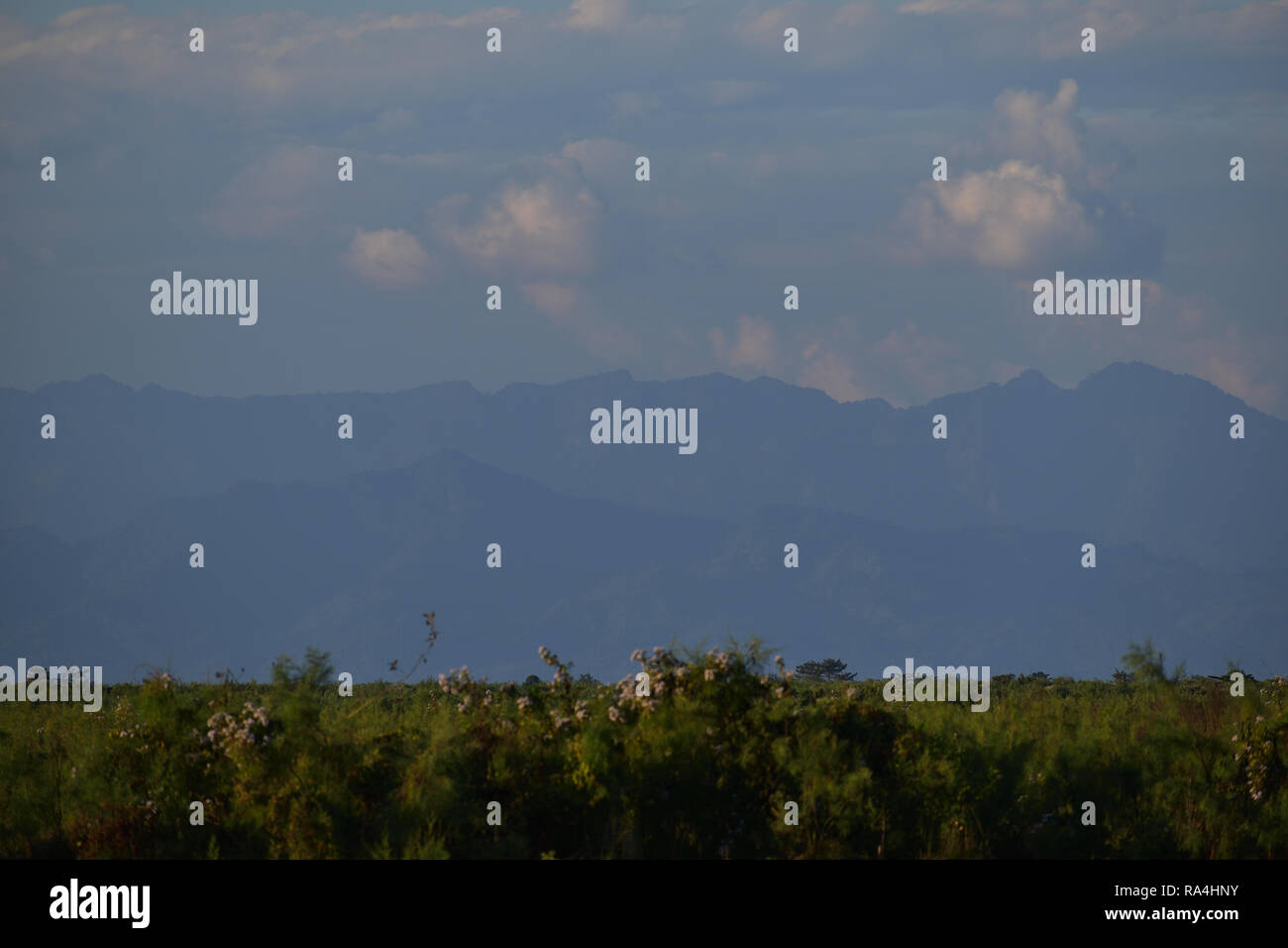Amazing view of mountain and blue sky with cloud Stock Photo - Alamy