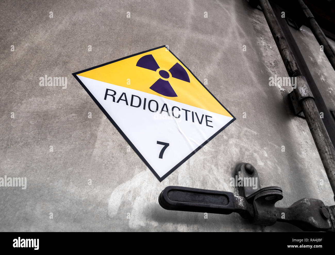 radiation-warning-sign-on-the-hazardous-materials-transport-label-class