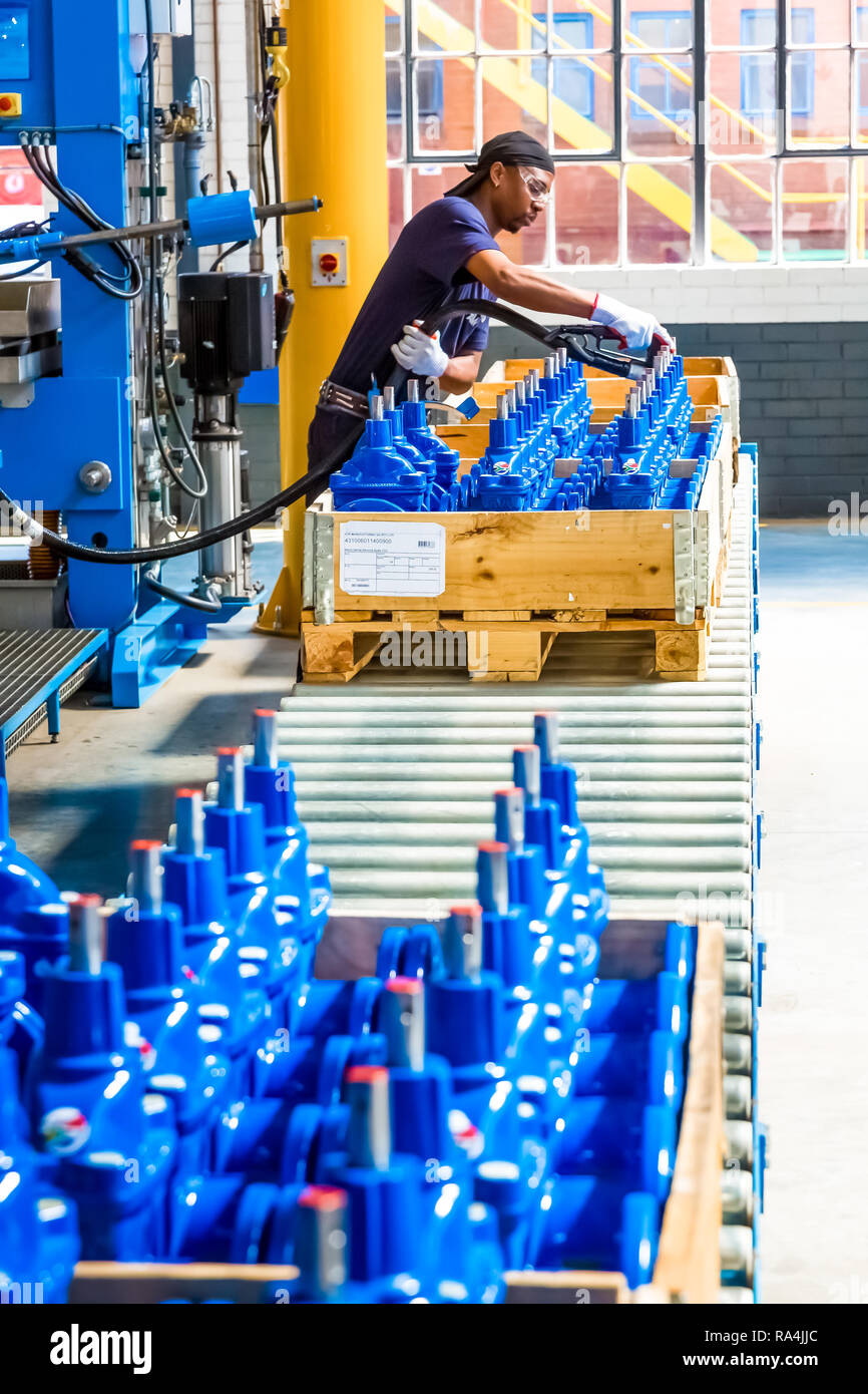 Johannesburg, South Africa September 7 2016 Industrial Valve Manufacturing and Assembly