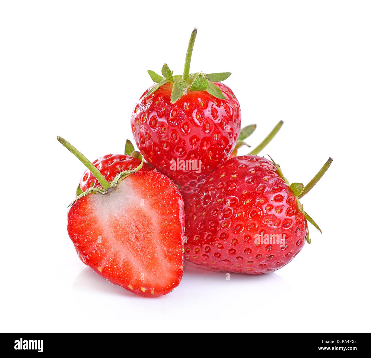 Strawberry isolated on white background Stock Photo - Alamy
