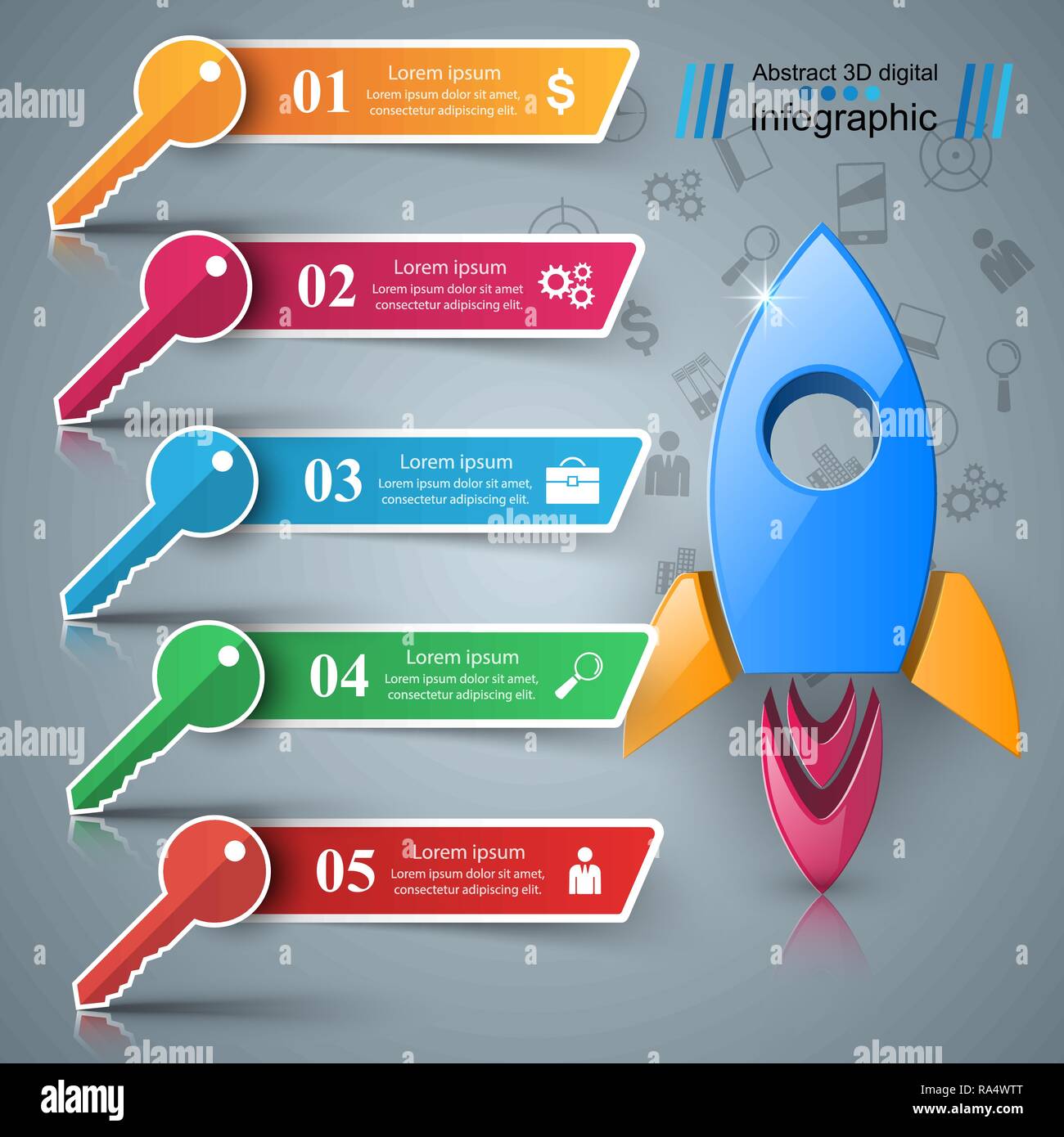 Rocket 3d Stock Vector Images - Alamy
