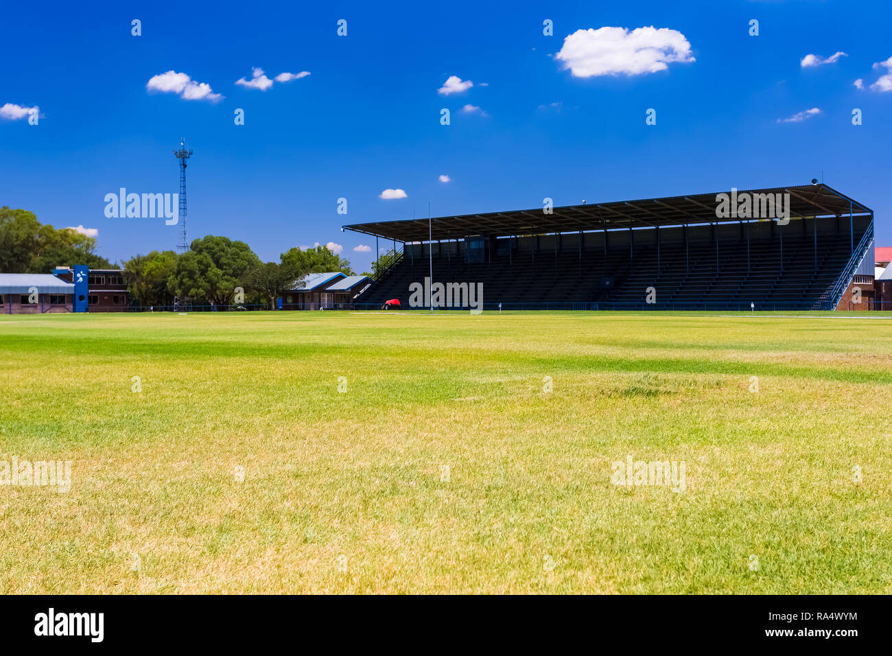 Johannesburg, South Africa - February 10 2015: Empty High School Sports Stadium Stock Photo