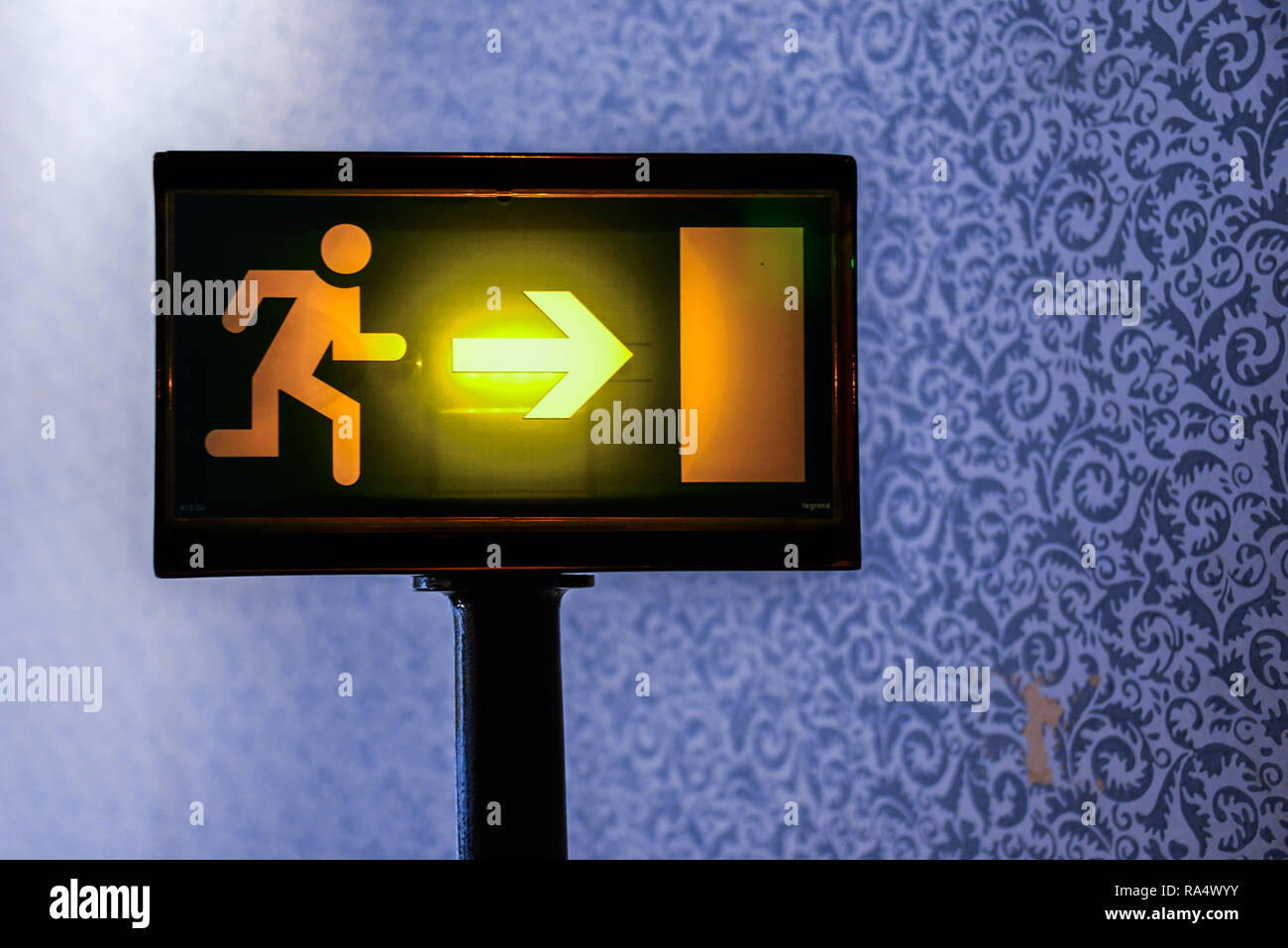 Emergency Exit light sign Stock Photo Alamy