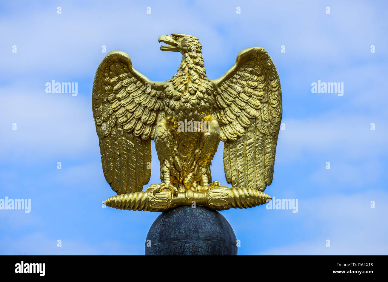 German Eagle golden emblem Stock Photo Alamy