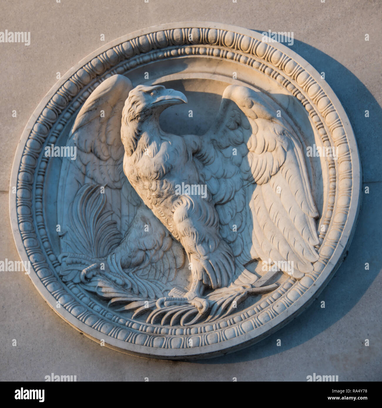 German Eagle stone emblem Stock Photo