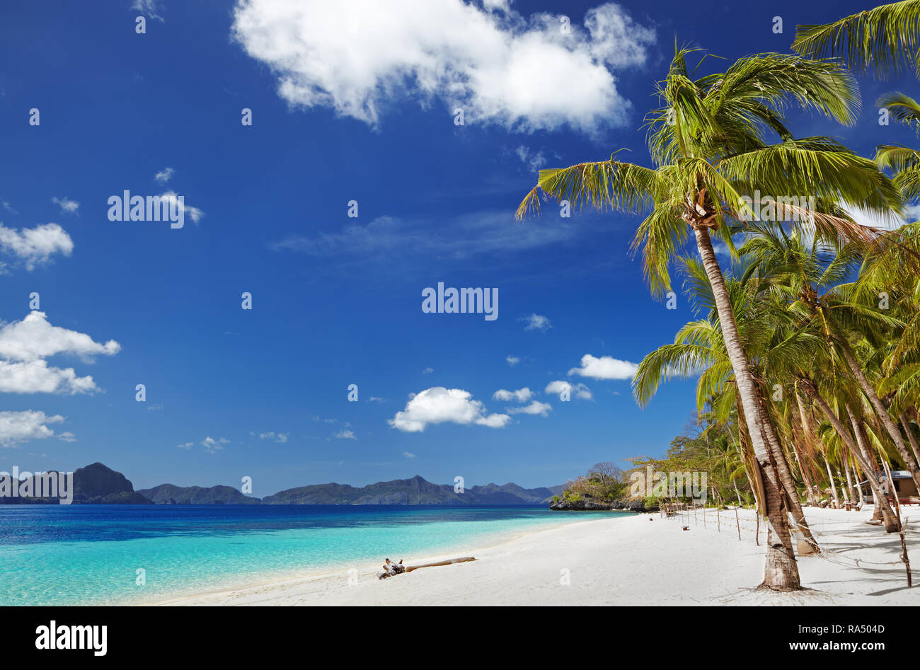 Tropical beach, South China See, El-Nido, Philippines Stock Photo