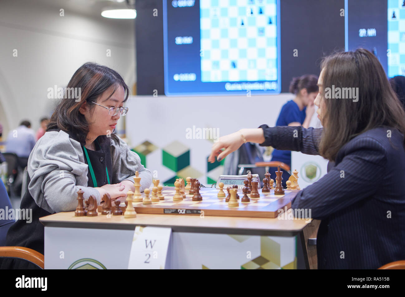 St. Petersburg, Russia - December 30, 2018: Grandmaster Daniil Dubov,  Russia holding the golden cup of World Rapid Chess Championship 2018 after  award Stock Photo - Alamy