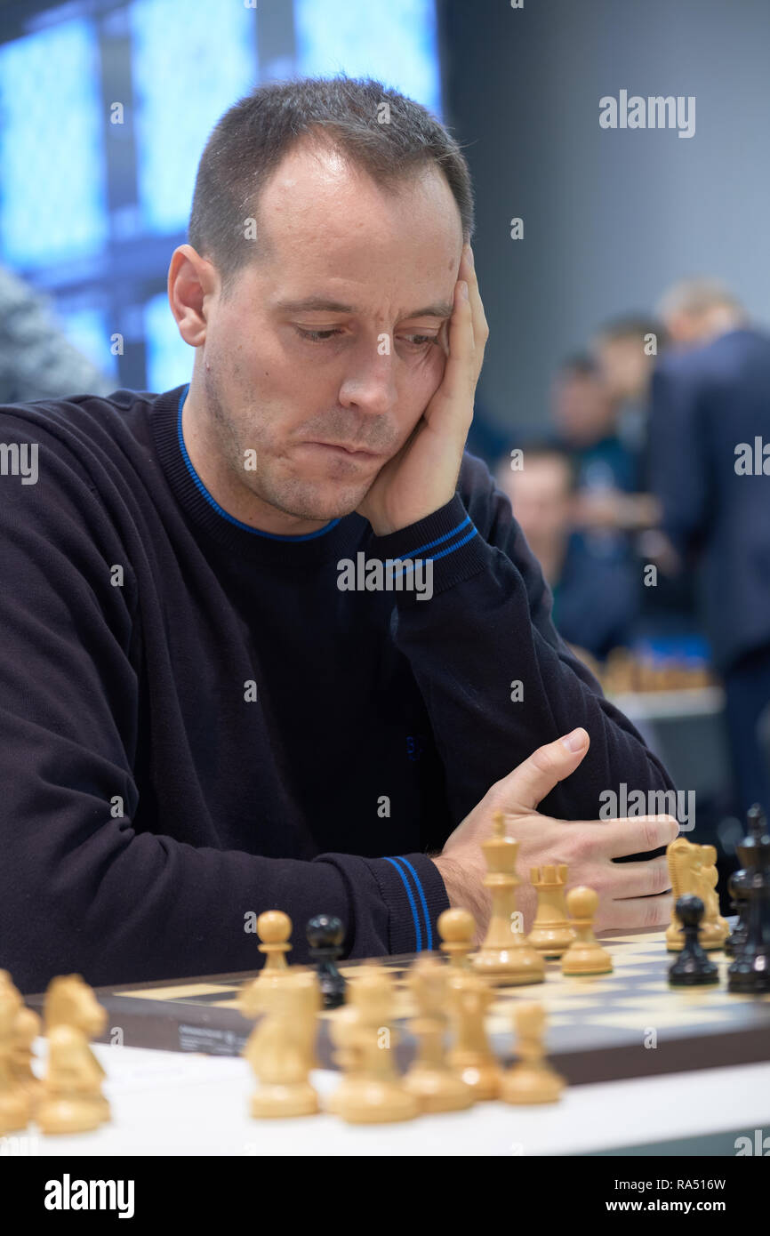 St. Petersburg, Russia - December 28, 2018: Grandmaster Alireza Firouzja,  Iran competes in King Salman World Rapid Chess Championship 2018.  Eventually Stock Photo - Alamy