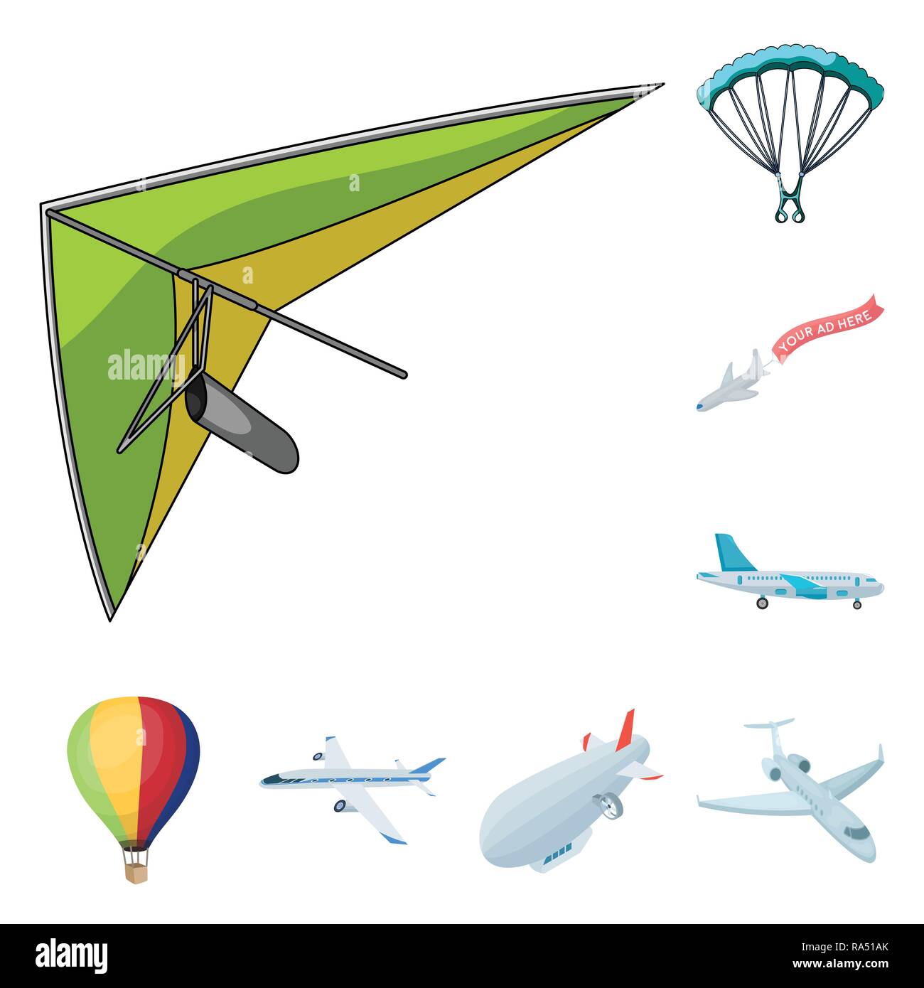 airplane,Balloon,airship,parachute,aircraft,commercial,aeroplane,plane ...