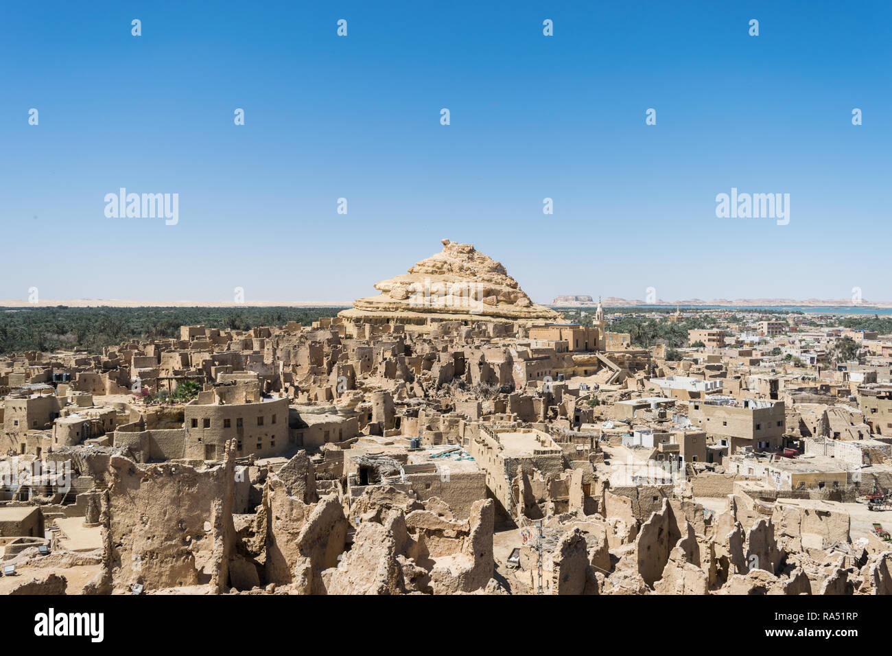 Fortress of Shali (Schali ) the old Town of Siwa oasis in Egypt Stock Photo