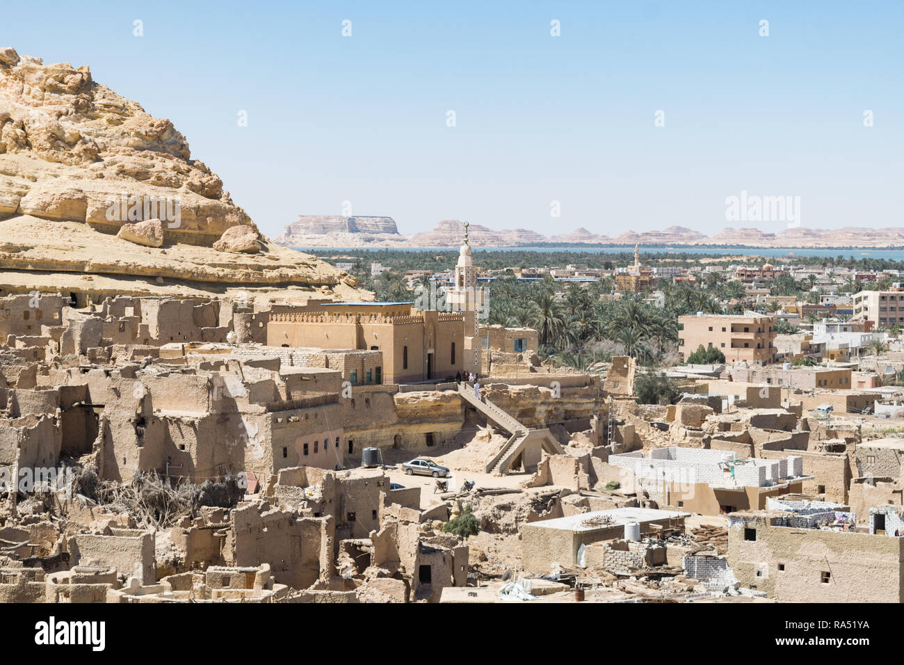 Fortress of Shali (Schali ) the old Town of Siwa oasis in Egypt Stock Photo