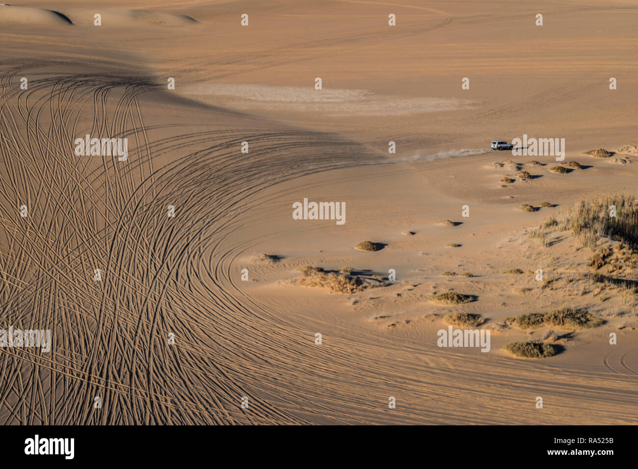 wonderful adventure Safari trip by 4x4 cars in Siwa desert , Egypt Stock Photo
