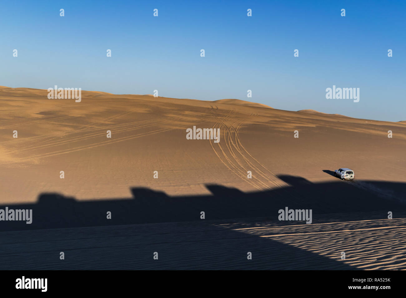 wonderful adventure Safari trip by 4x4 cars in Siwa desert , Egypt Stock Photo