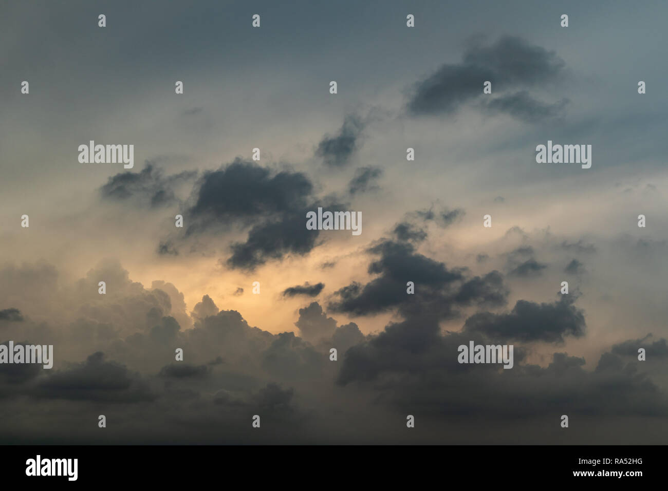 Evening cloud formation background Stock Photo