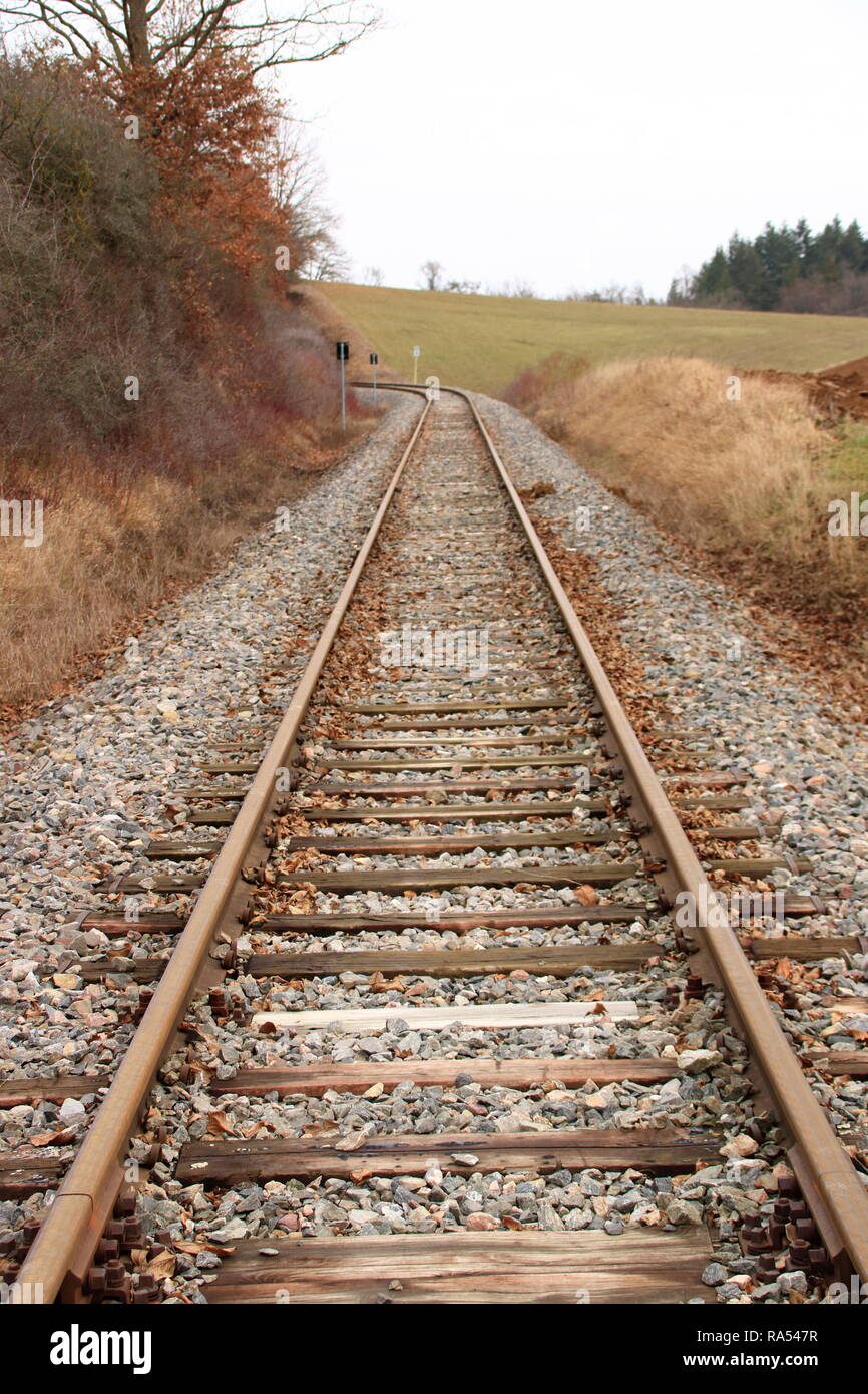 Railway tracks parallel straight hi-res stock photography and images - Alamy