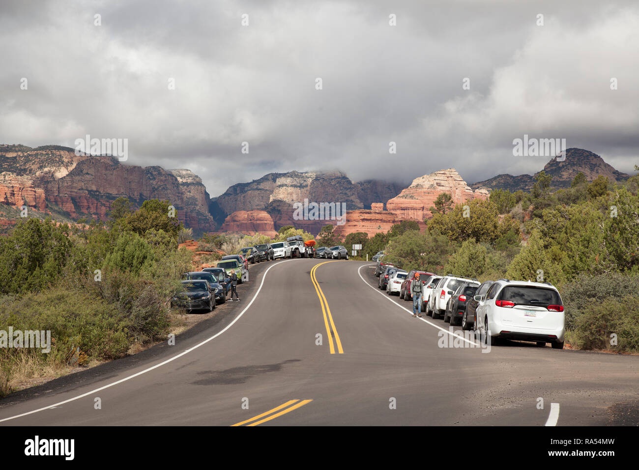 parking along road that leads to Devils Bridge trailhead. Often the