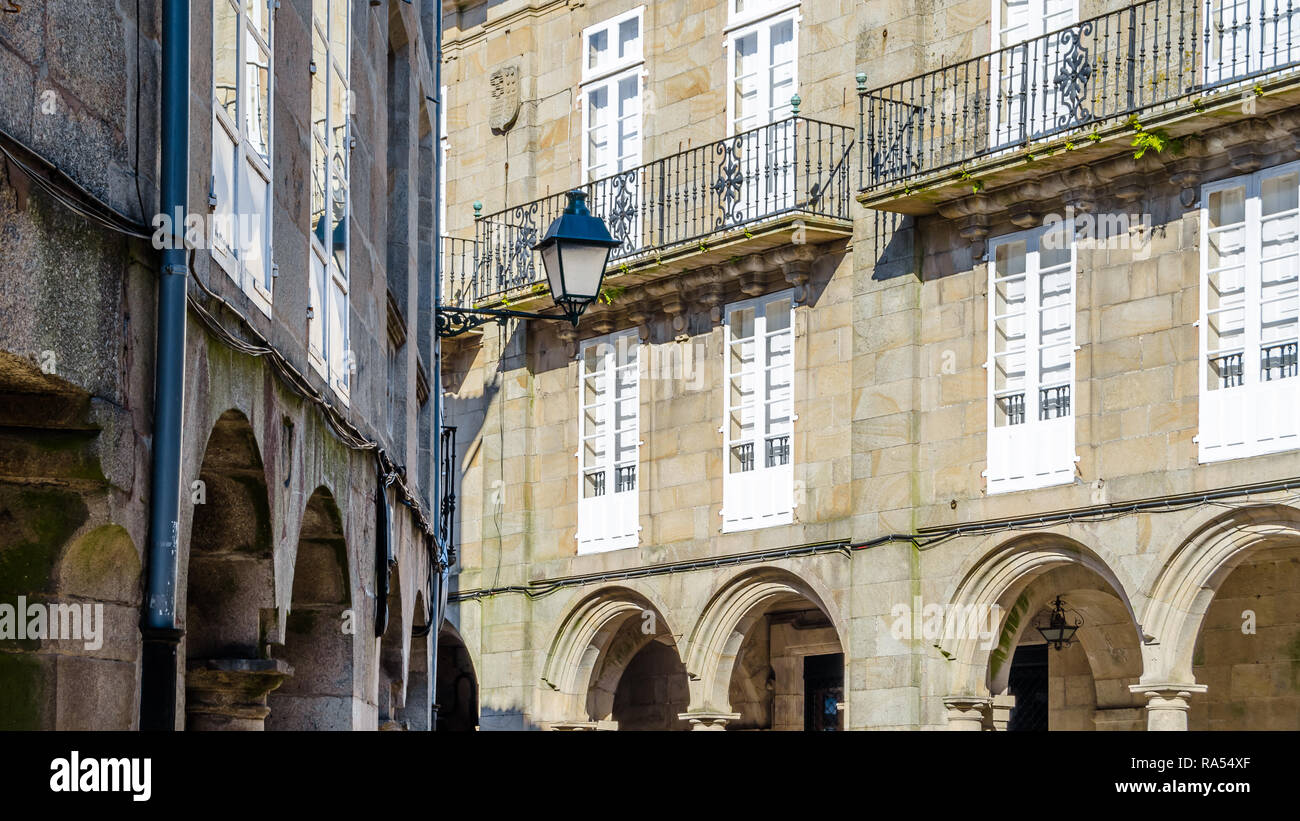 Architectural detail in Santiago de Compostela, Galicia, northern Spain Stock Photo