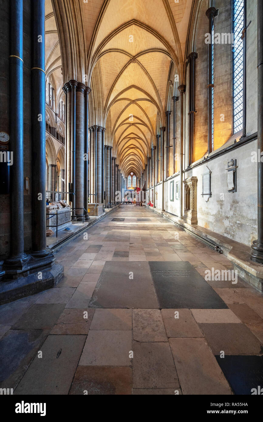 Salisbury Cathedral interior Stock Photo