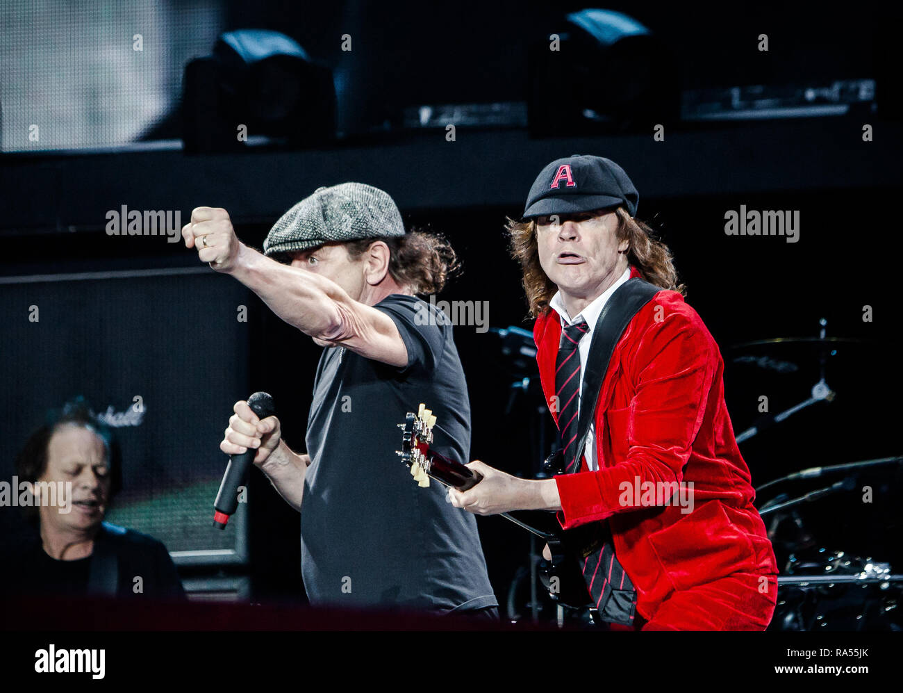 The Australian rock band AC/DC performs a live concert at ...