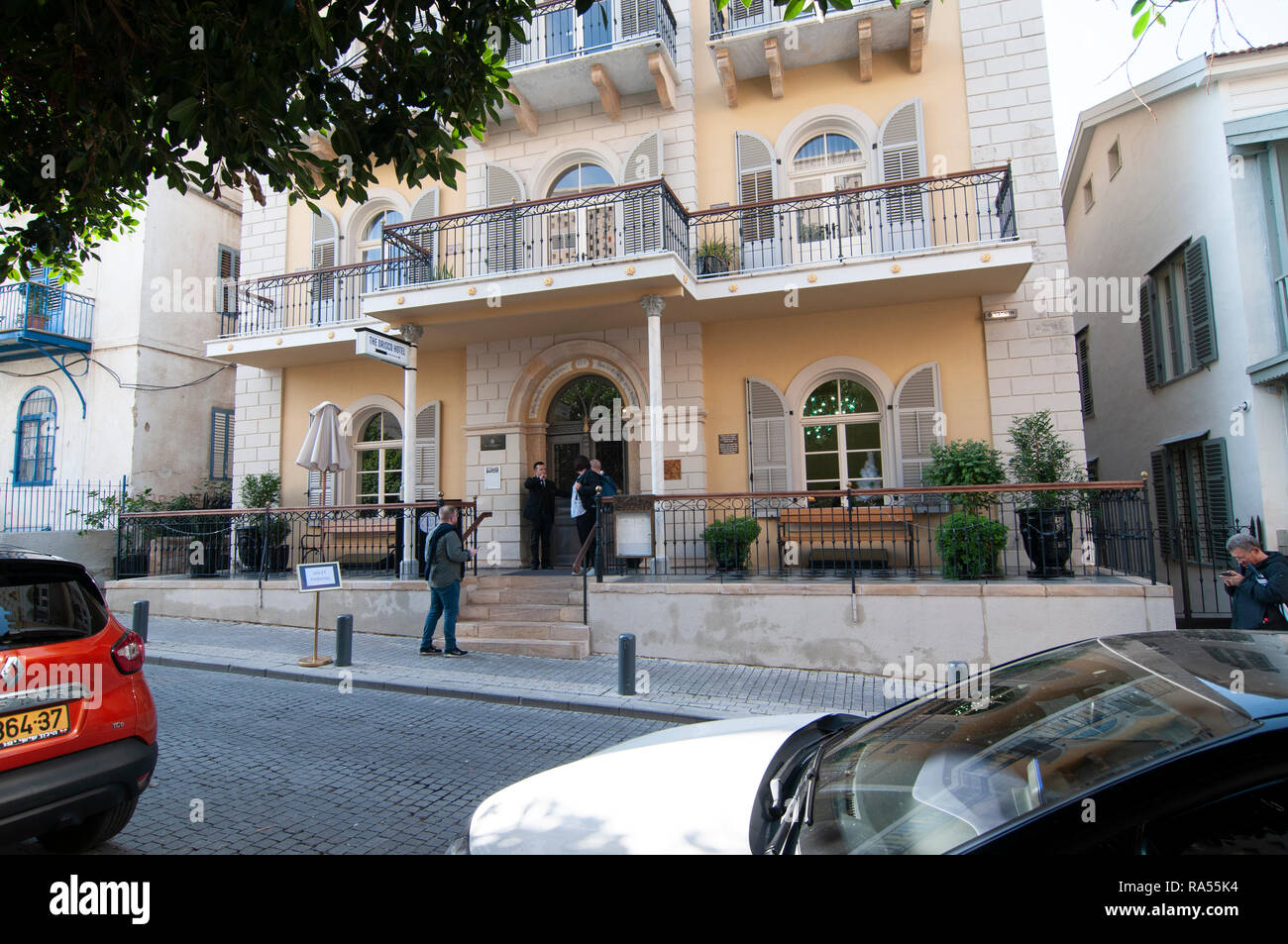 The Drisco Hotel at the American Colony of Tel Aviv is located in the south of the Tel Aviv, not far from Jaffa, Stock Photo