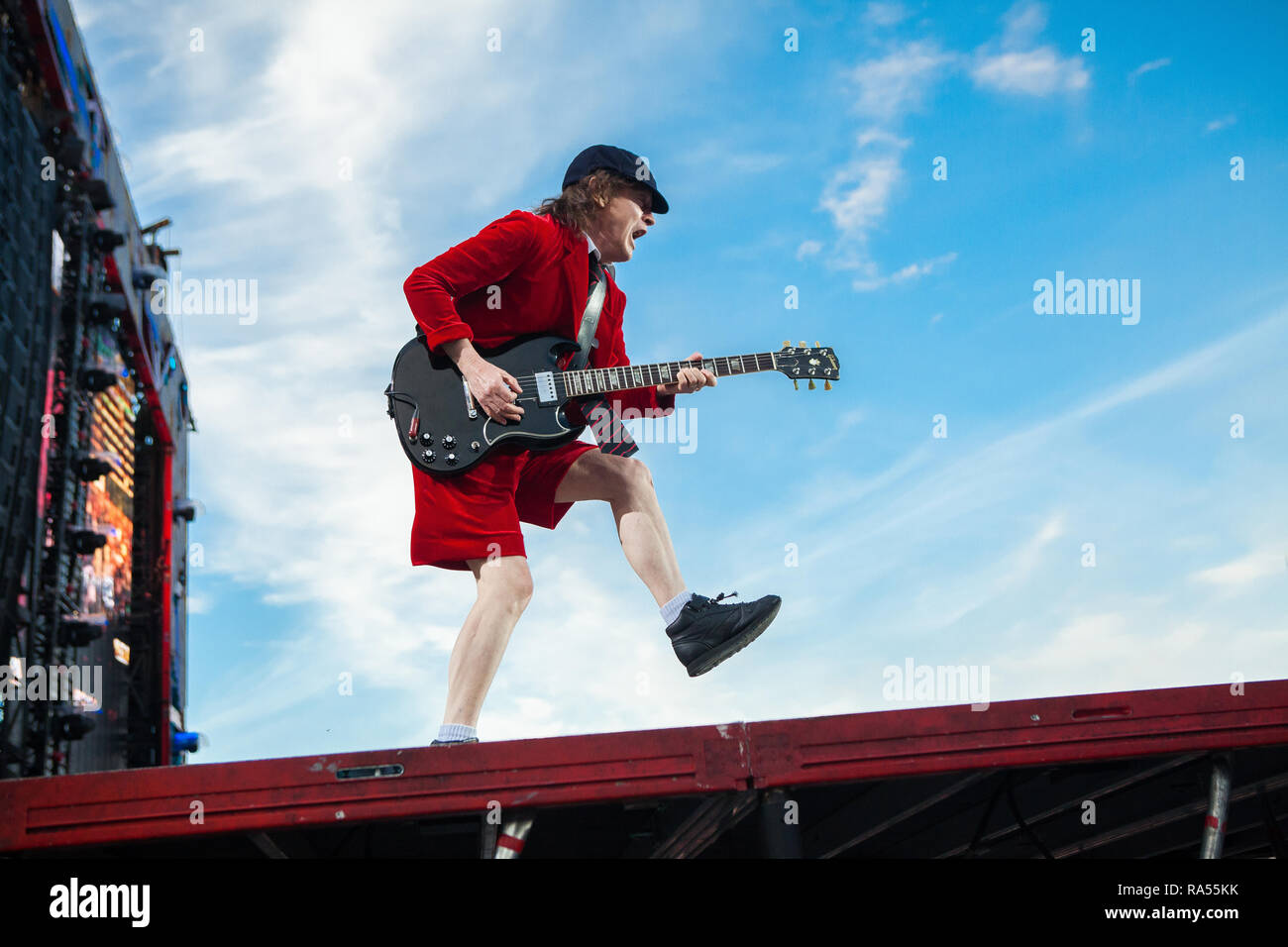 The Australian rock band AC/DC performs a live concert at Ceres Park in ...