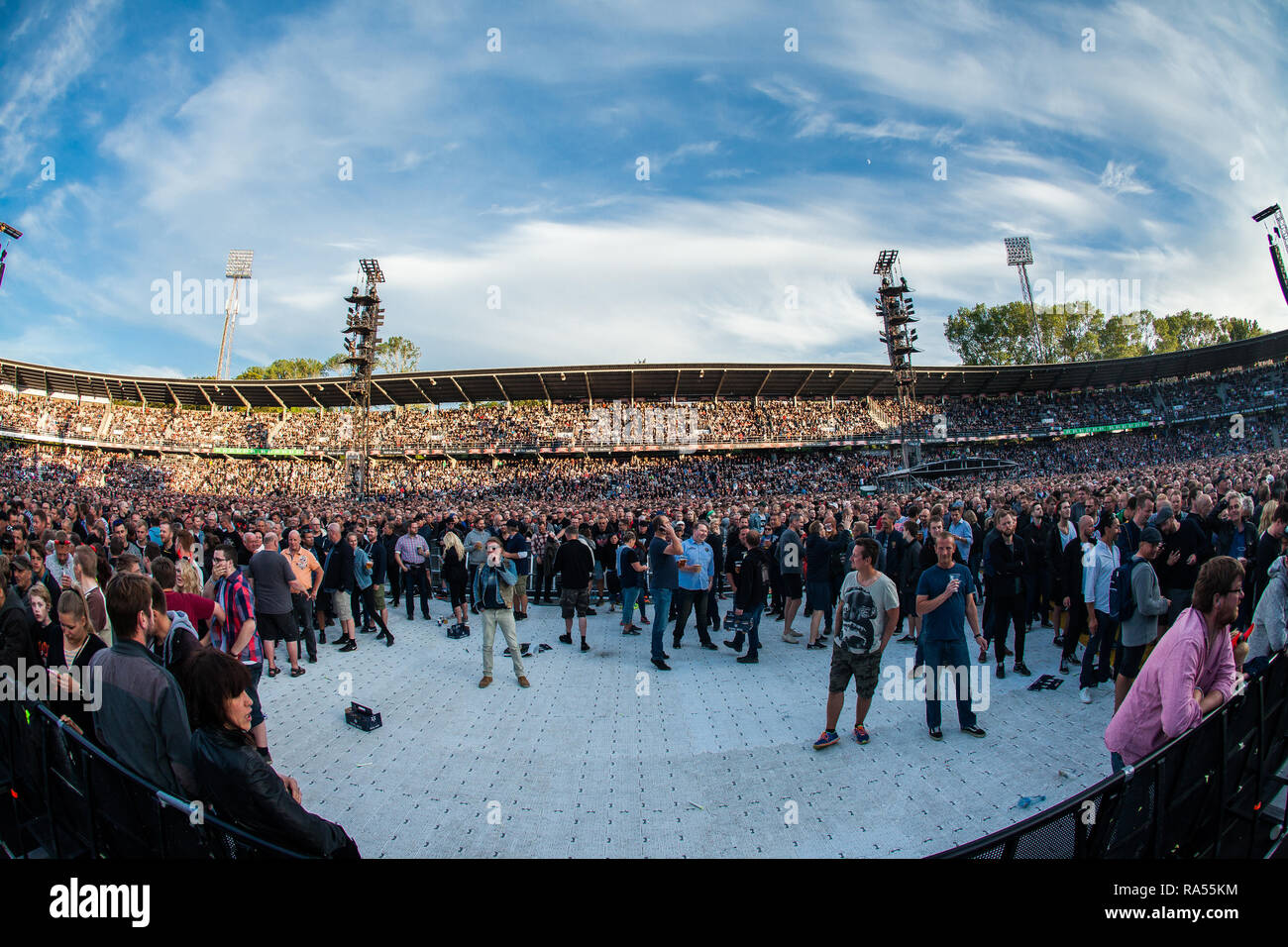 The Australian rock band AC/DC performs a live concert at Ceres Park in  Aarhus as