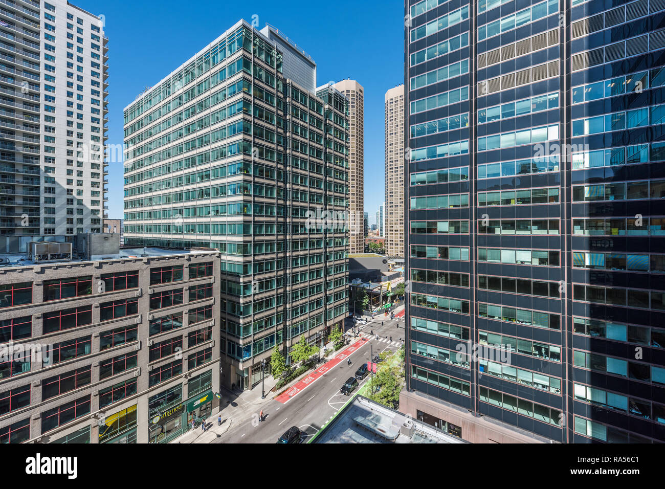 Aerial view of the Chicago Skyline Stock Photo - Alamy