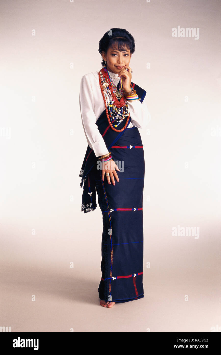 A PORTRAIT OF A Bride from Nagaland dressed in a traditional costume Stock  Photo - Alamy
