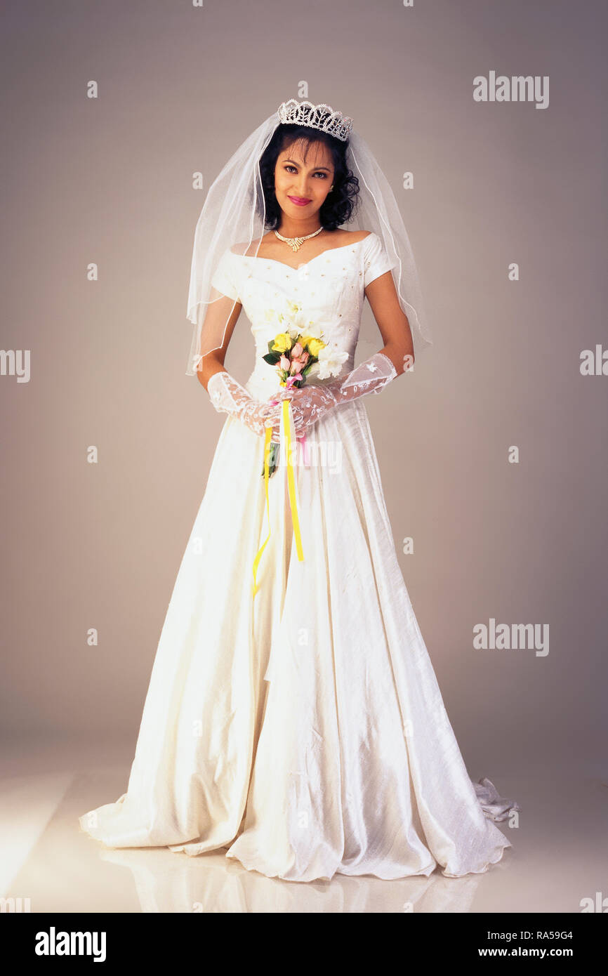 A Portrait Of A Christian Bride Wearing A Traditional Bridal