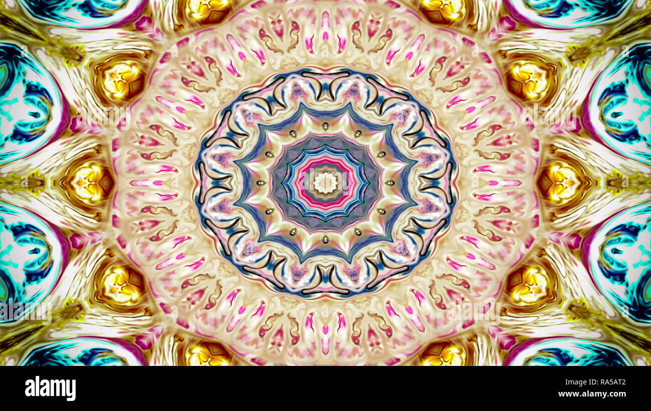 Abstract Ethnic Authentic Symmetric Pattern Ornamental Decorative