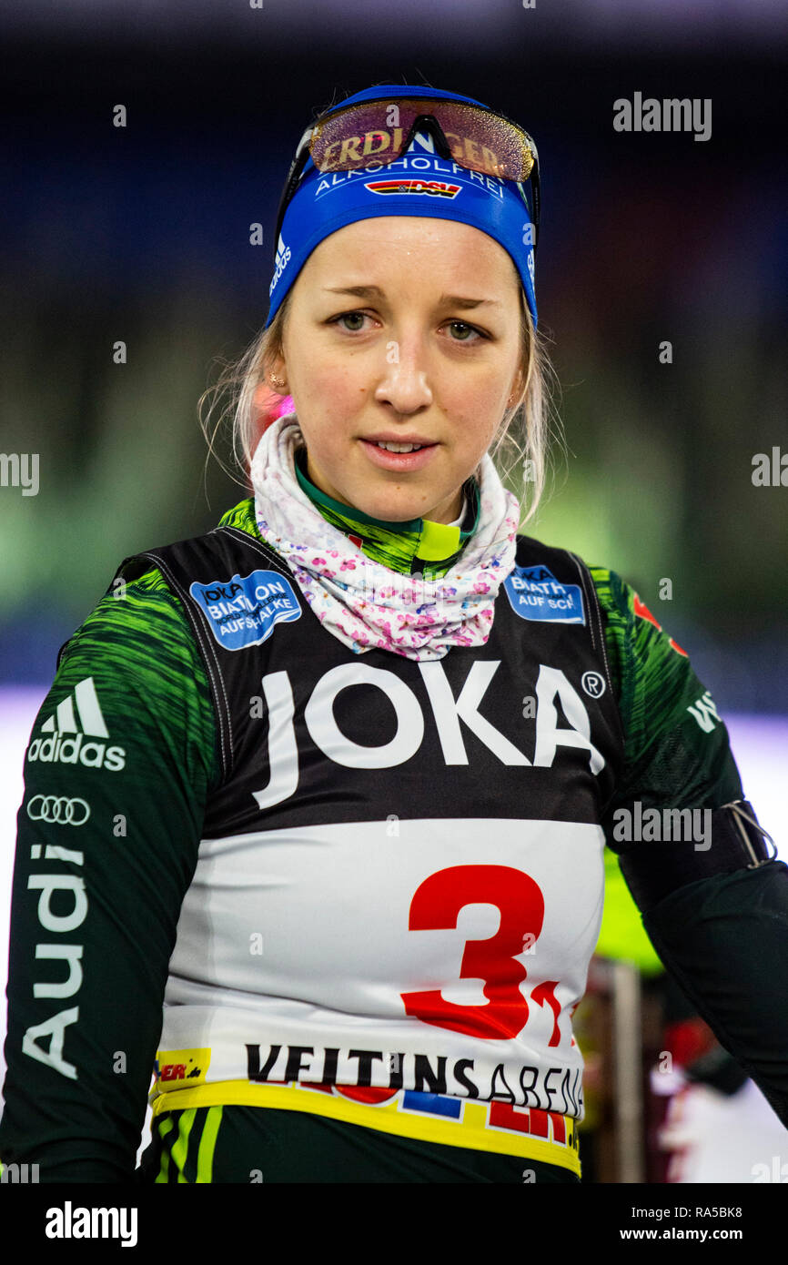 Franziska Preuß (GER). JOKA Biathlon World Team Challenge 2018 auf Schalke  Stock Photo - Alamy