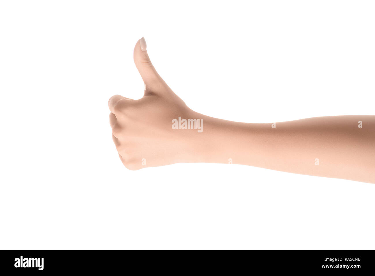 Woman showing thumb up sign hi-res stock photography and images - Alamy