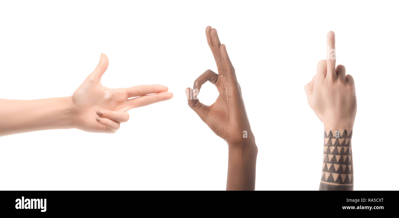 Hand gestures isolated hi-res stock photography and images - Alamy
