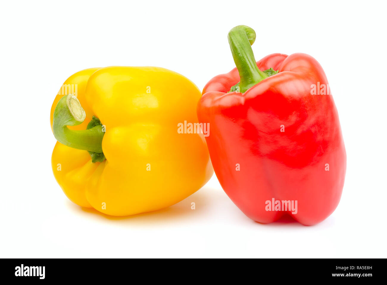 bell peppers isolated on white background Stock Photo - Alamy