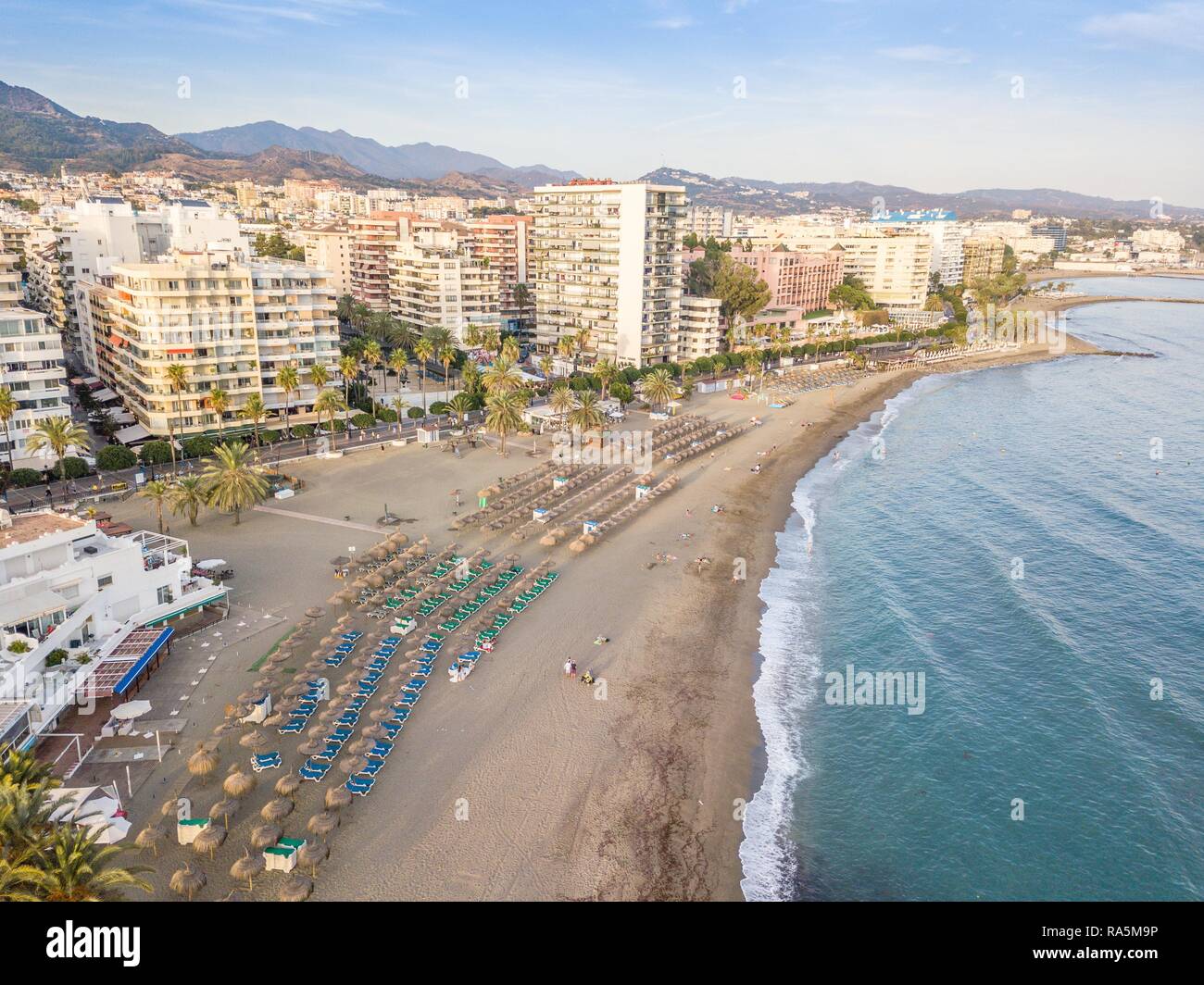 Aerial view of costa del sol in Marbella, Andalusia, Spain Stock Photo