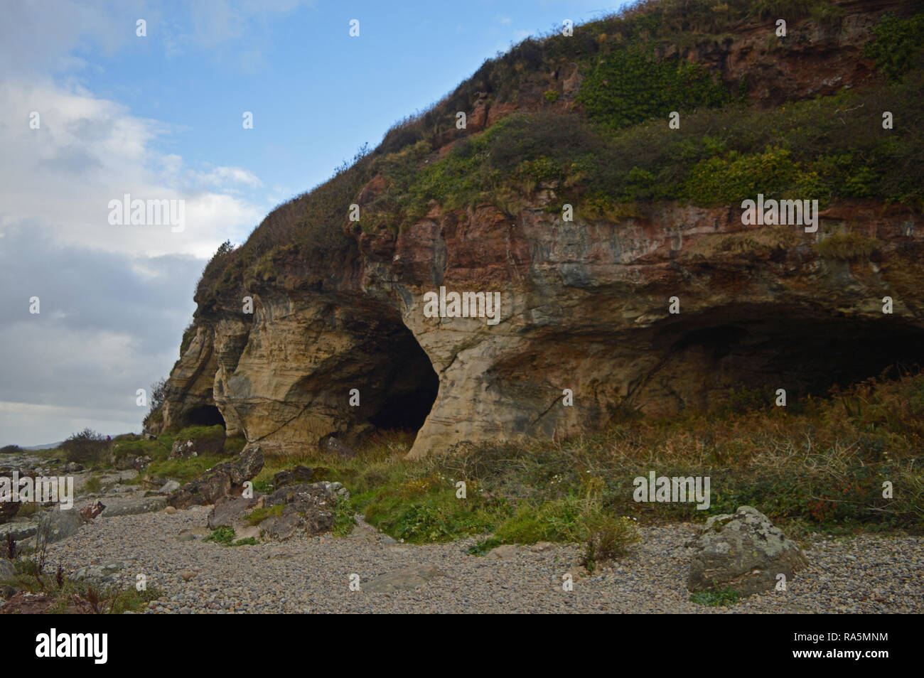 King's Cave scenic walk Isle of Arran Stock Photo
