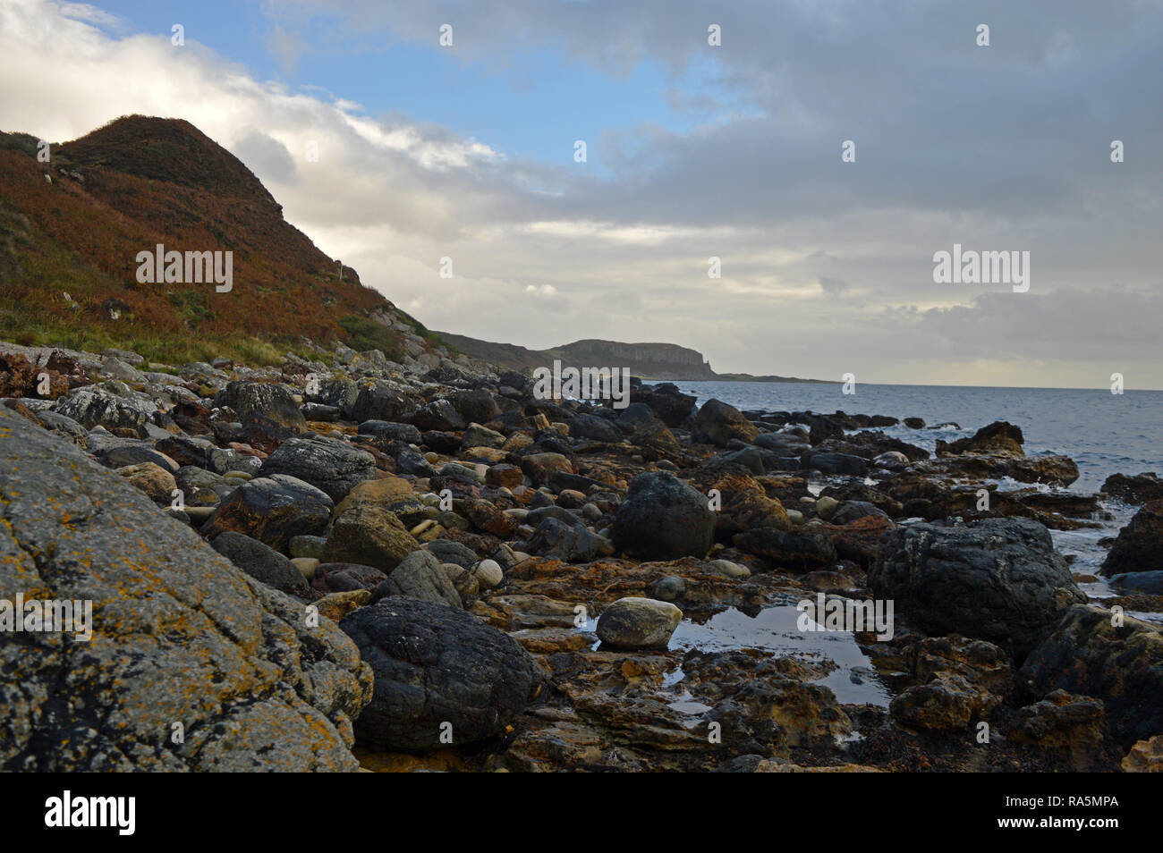 King's Cave scenic walk Isle of Arran Stock Photo Alamy