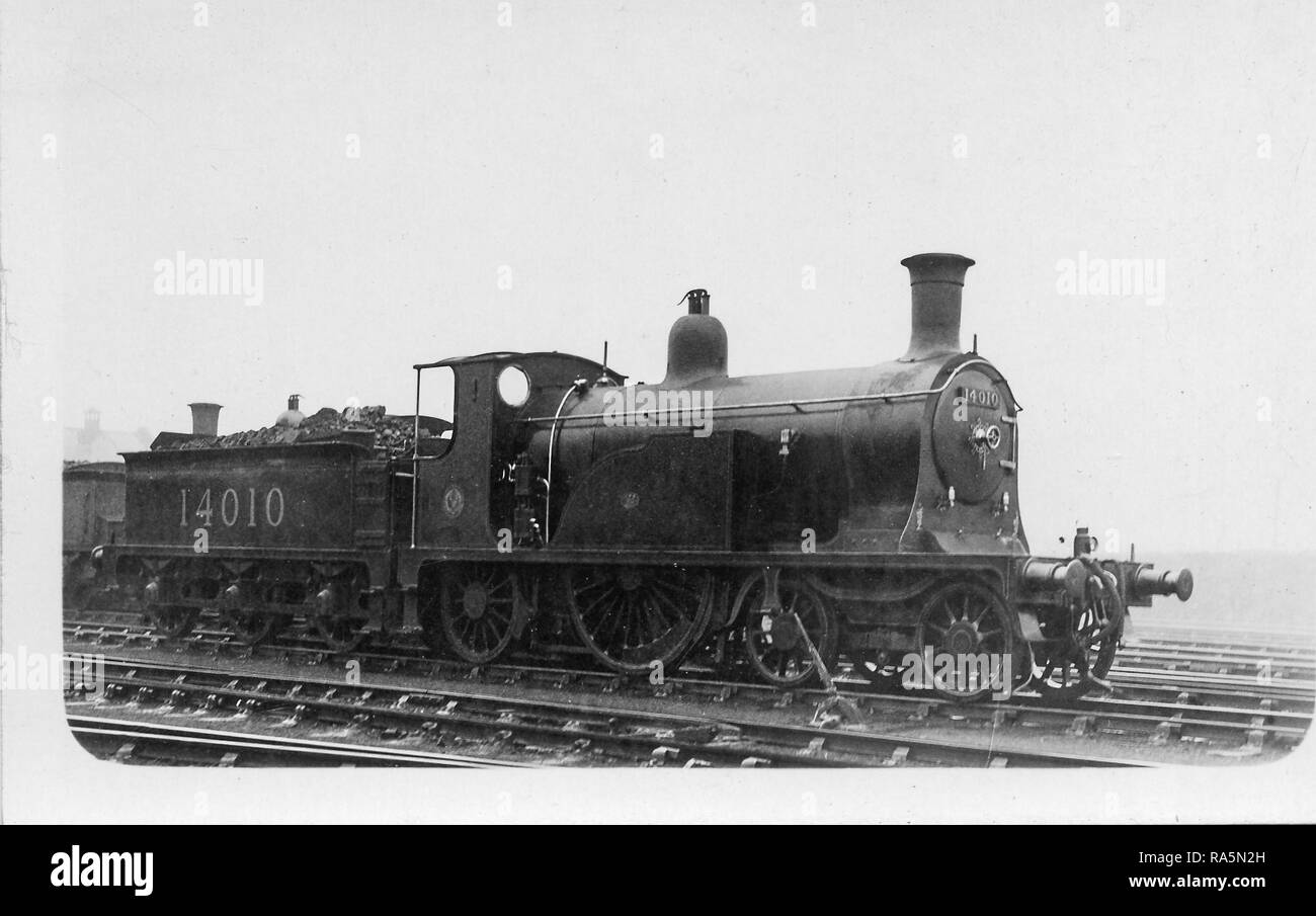 Caledonian single No.123 as LMS 14010 in pre-1928 livery Stock Photo
