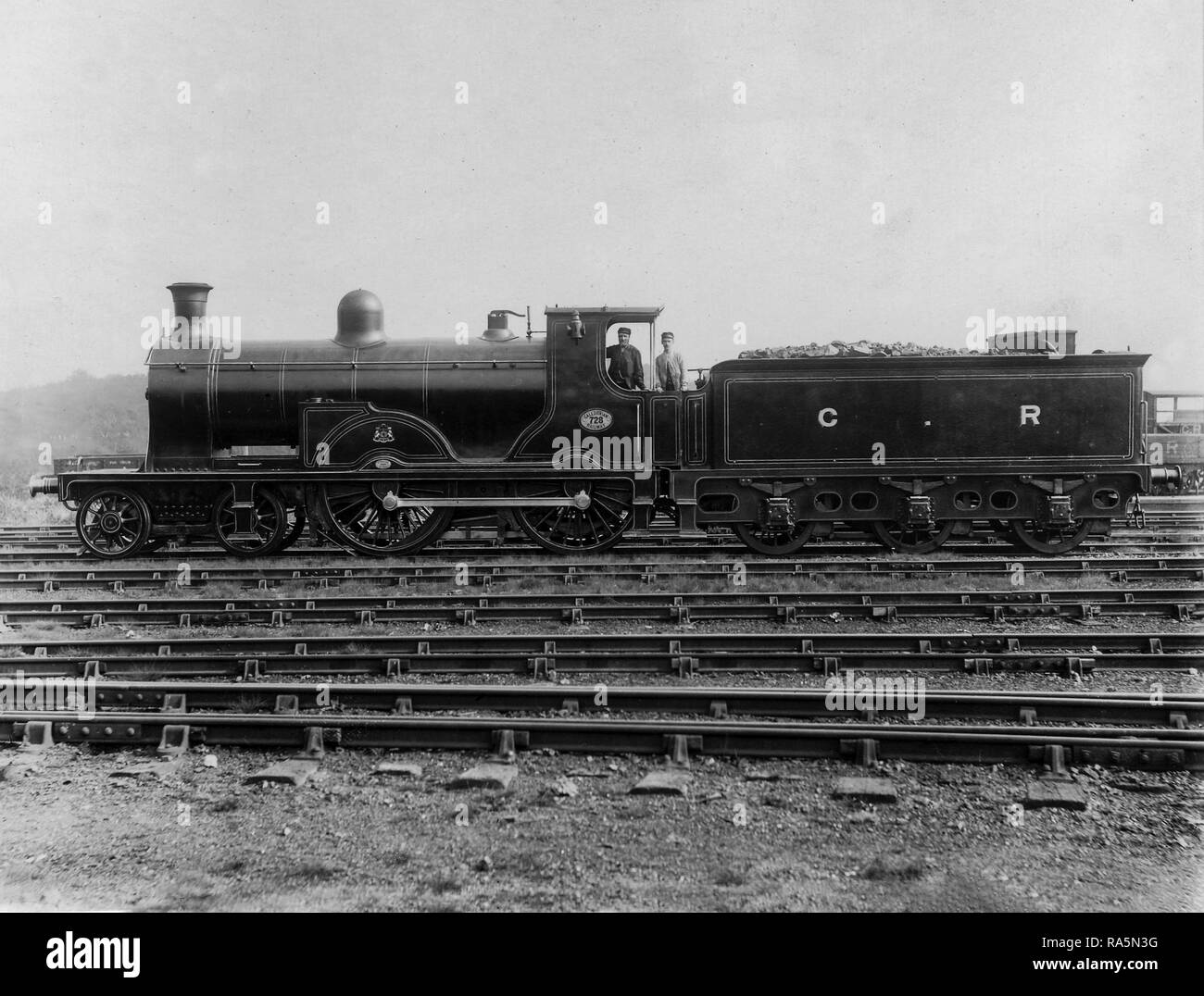 Caledonian Railway Dunalastair 1 4-4-0 steam locomotive No.728 Stock Photo