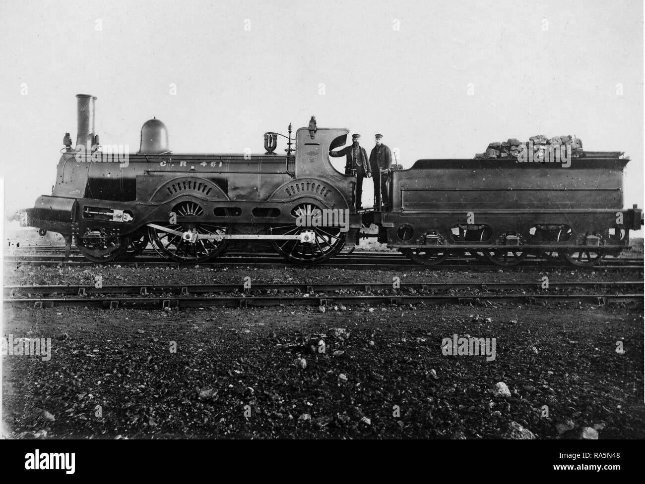 Caledonian Railway 2-4-0 steam locomotive No. 617 renumbered as No. 461 Stock Photo