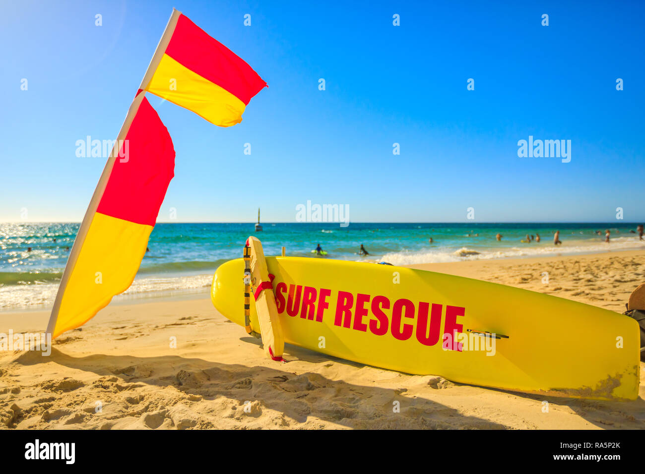Surf Rescue at Cottesloe Beach in Western Australia the Perth's most