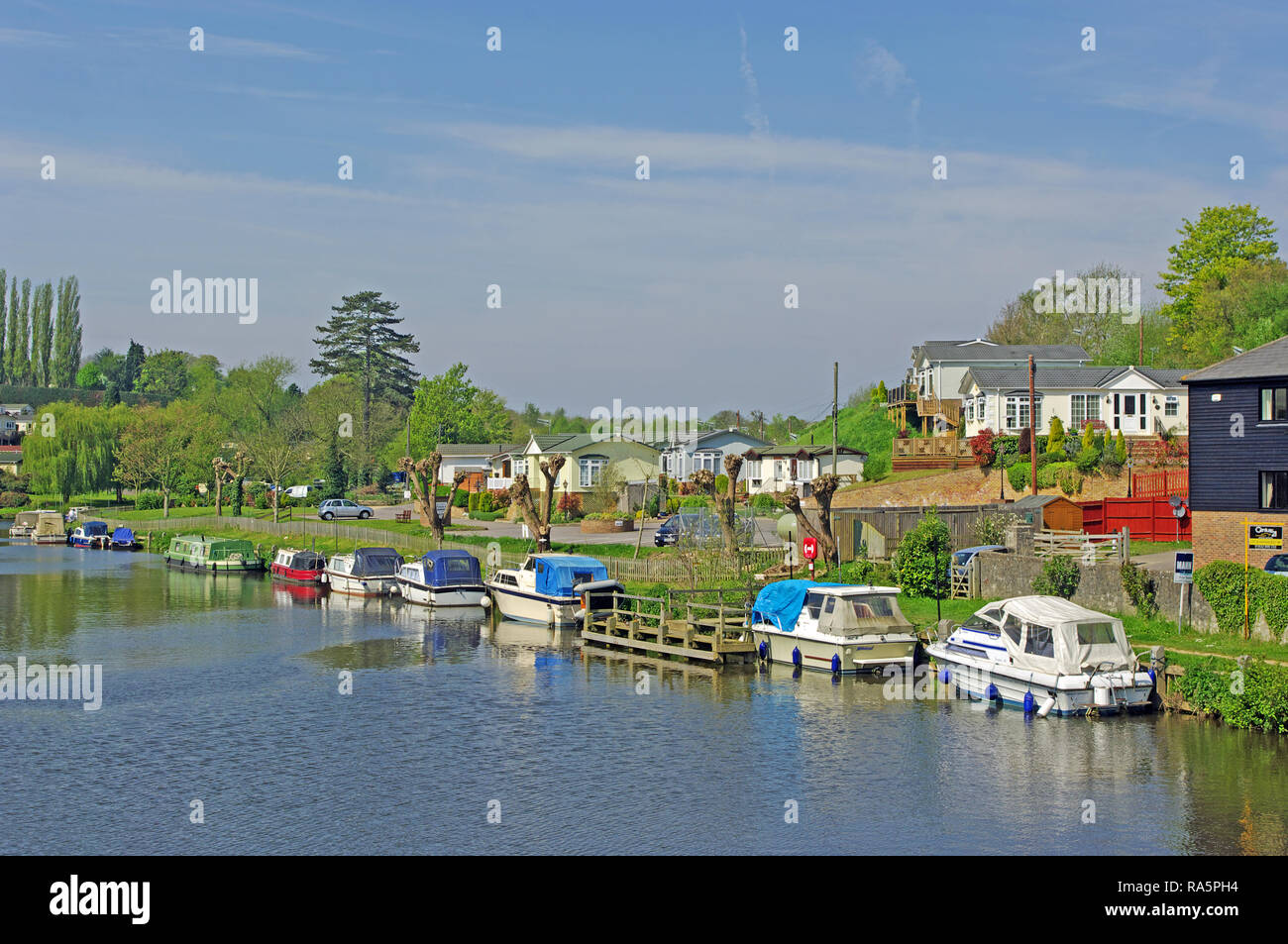 East Farleigh, River Medway, Kent Stock Photo Alamy
