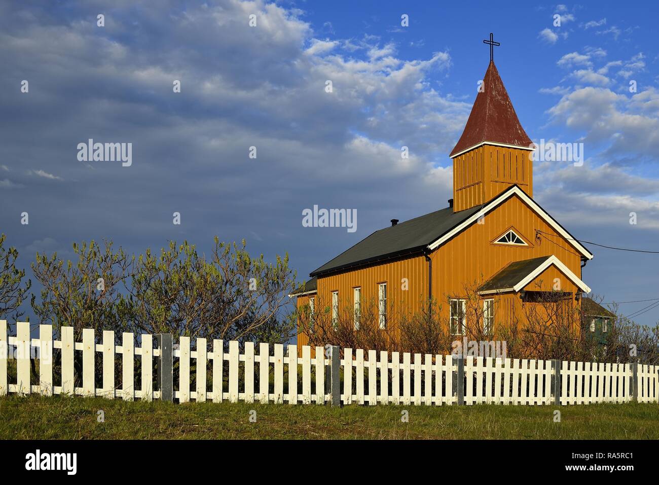 Church, Skallelv, Vadsø municipality, Varanger, Norway Stock Photo