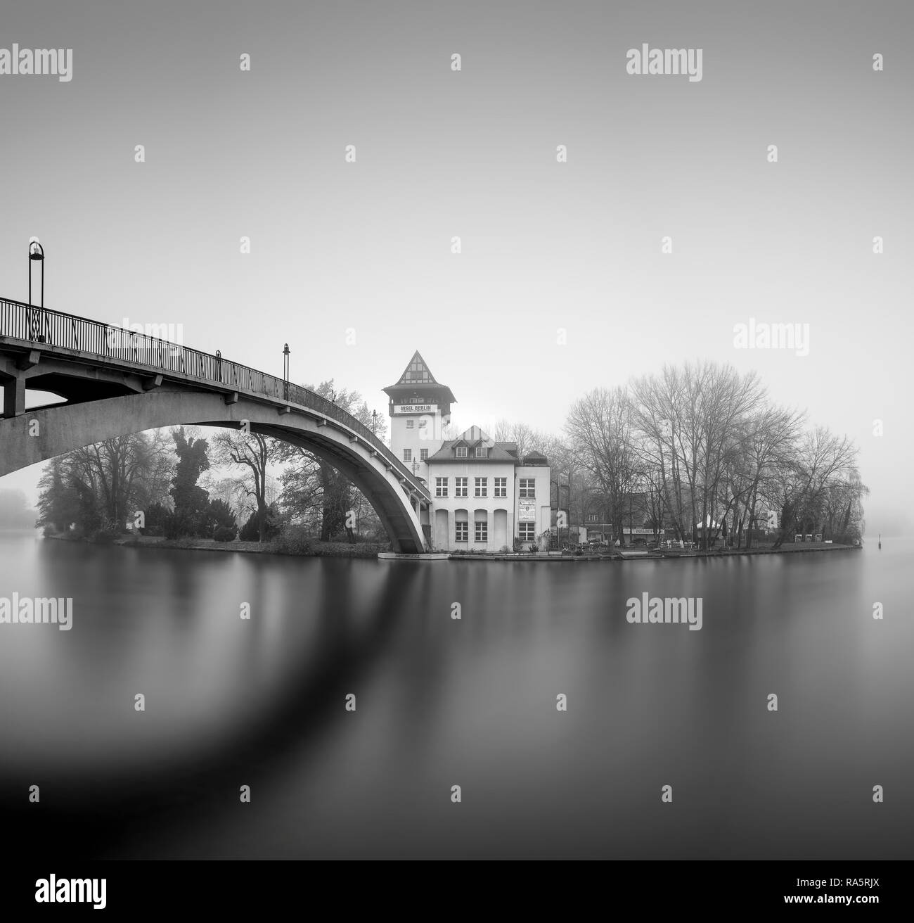 The Abbey Bridge connects Berlin Treptow Köpenick across the Spree with the Island of Youth, Berlin, Germany Stock Photo