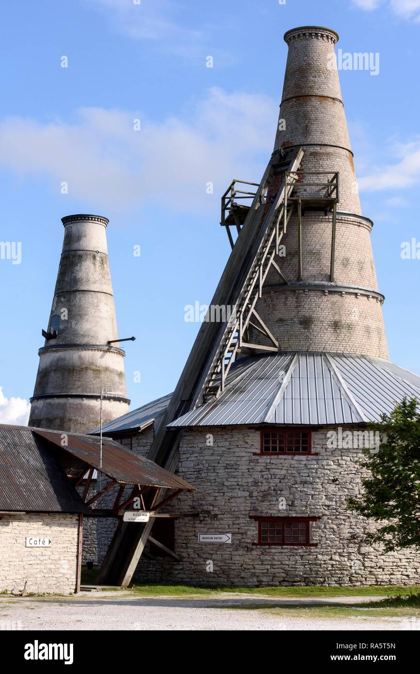 Lime Museum, former lime factory, Bläse, Gotland, Sweden, Europe Stock