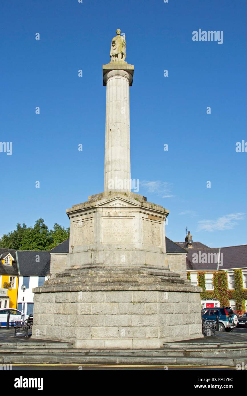 Octagon, with the statue of St. Patrick, Westport, County Mayo, Ireland