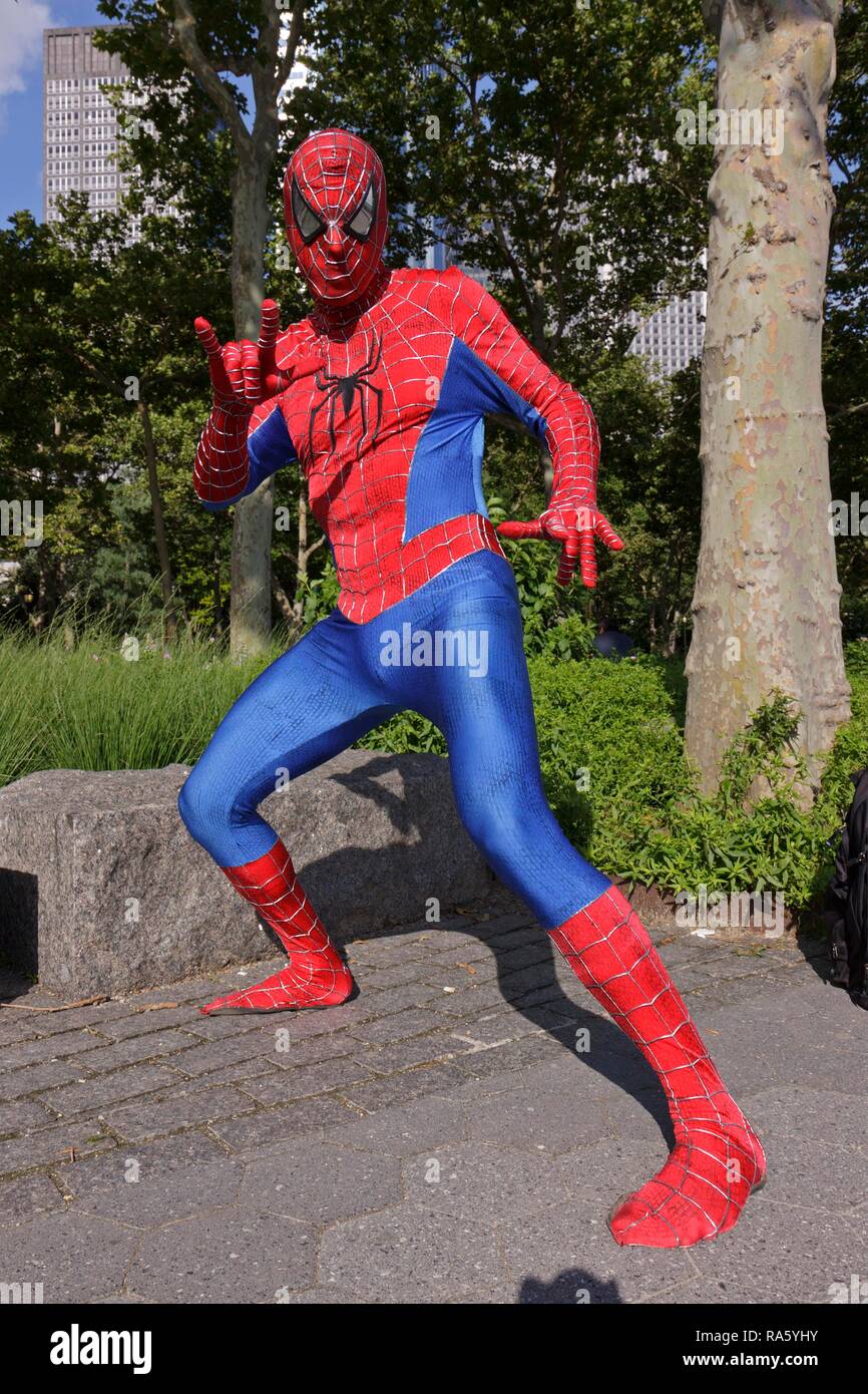 Spiderman, Manhattan, New York City, New York, United States Stock Photo