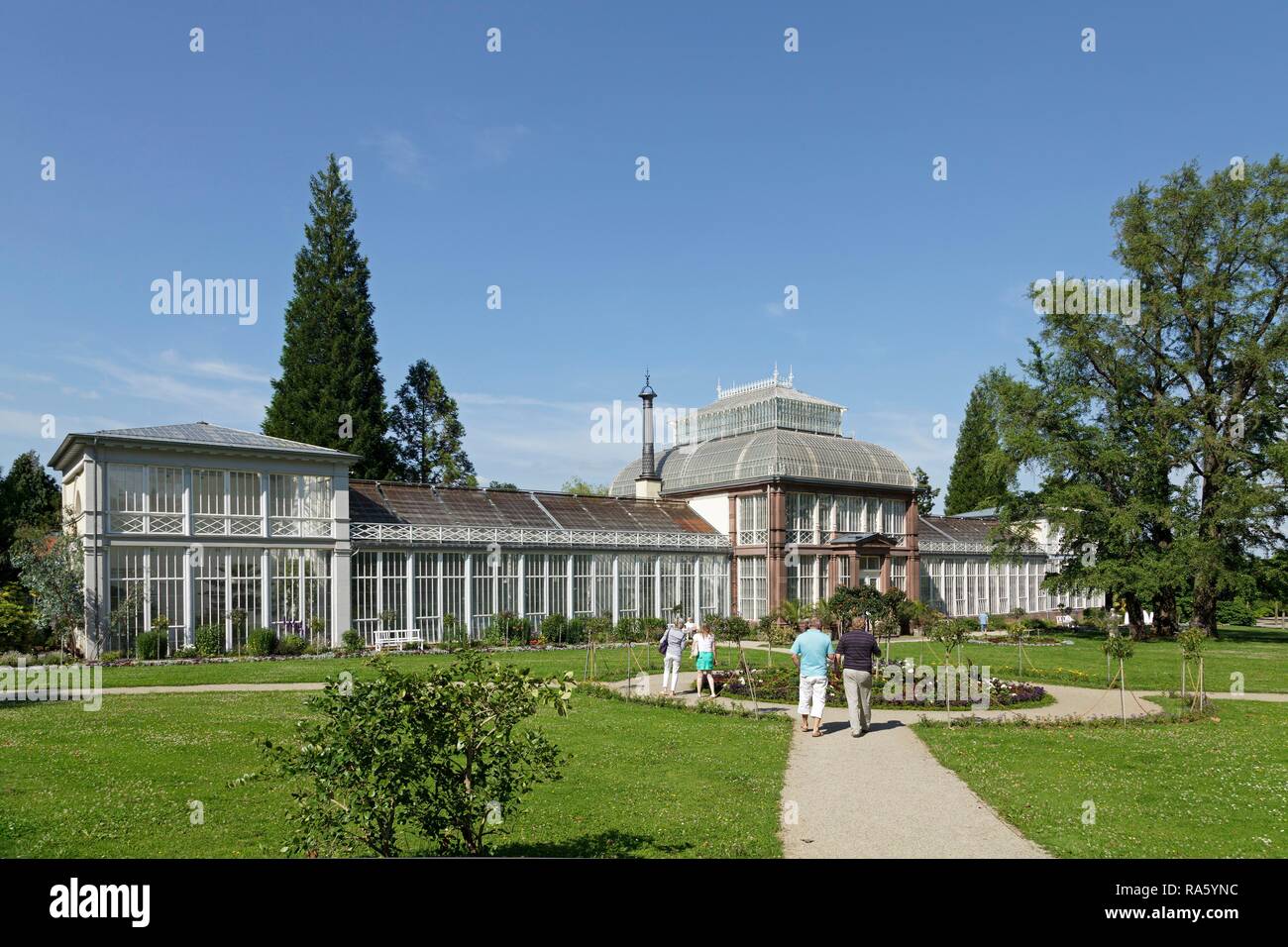 Large greenhouse, Wilhelmshoehe hill park, Bergpark Wilhelmshöhe, Kassel, Hesse, Germany Stock Photo
