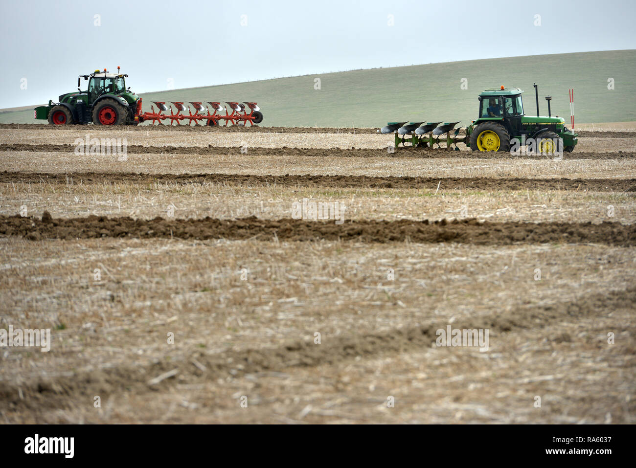 Ploughing match, Tarring Neville, East Sussex Stock Photo - Alamy