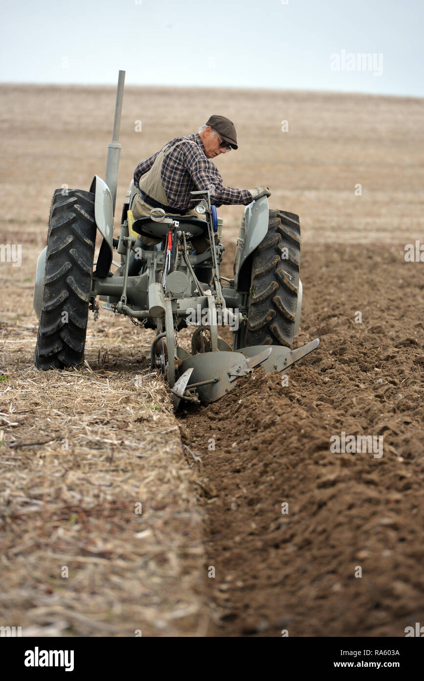 Ploughing match, Tarring Neville, East Sussex Stock Photo